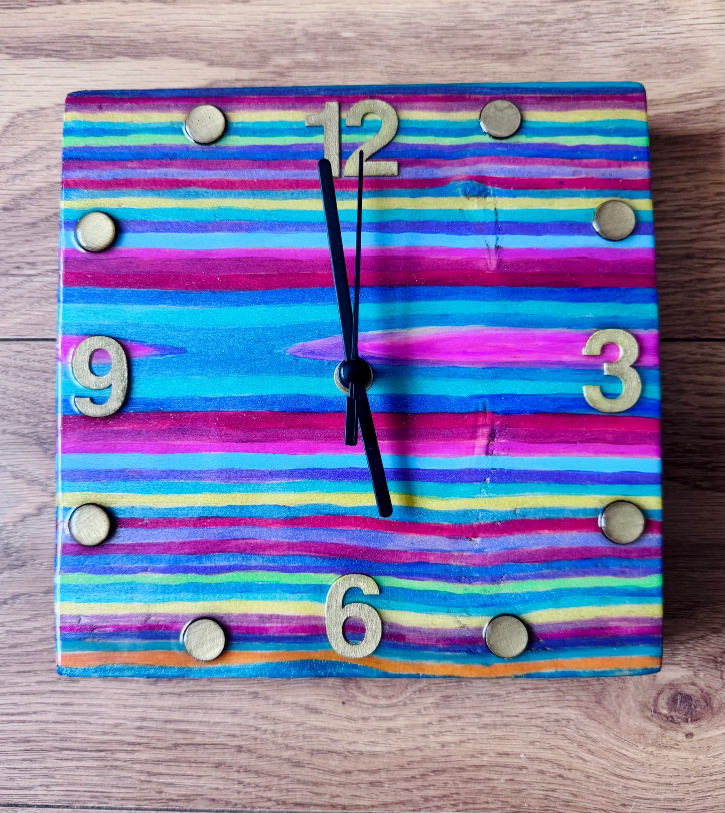 Colourblock clock