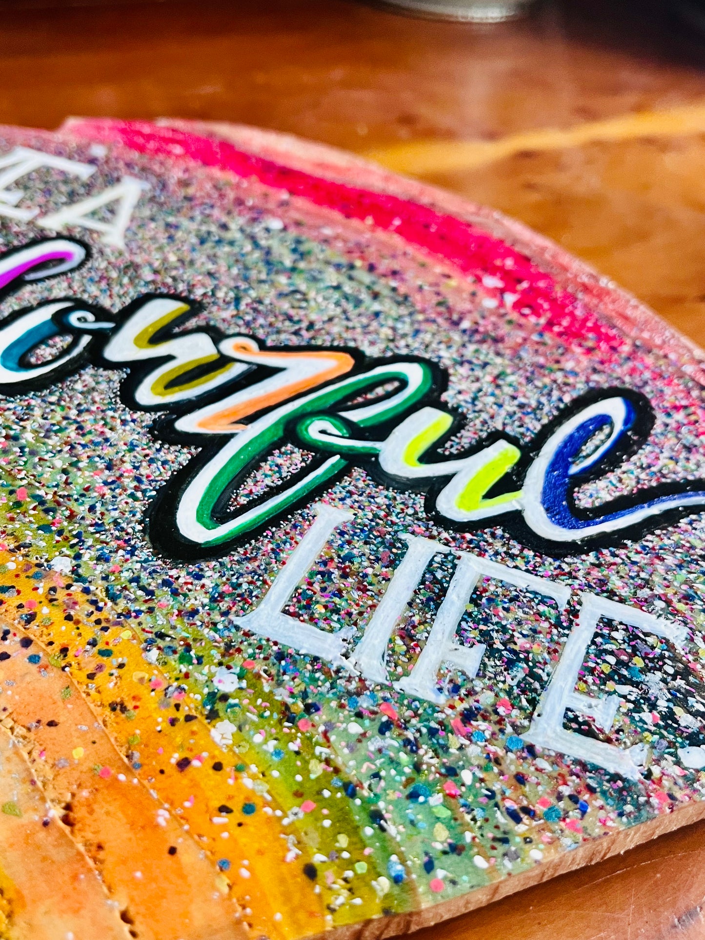 Wall art ‘live a colourful life’