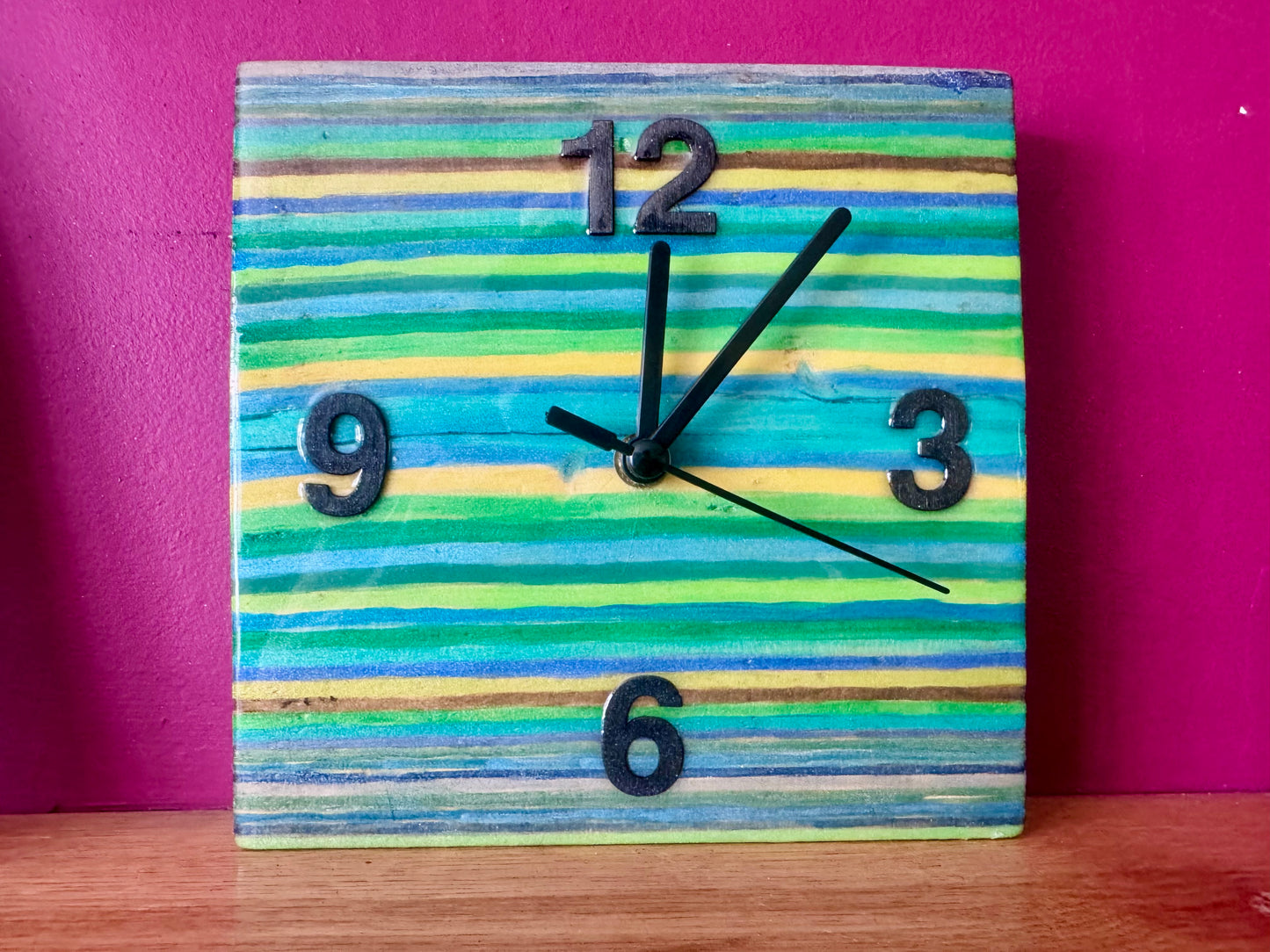 Colourblock clock
