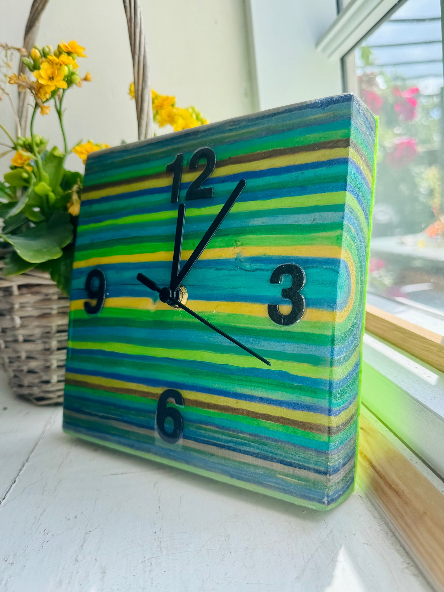 Colourblock clock