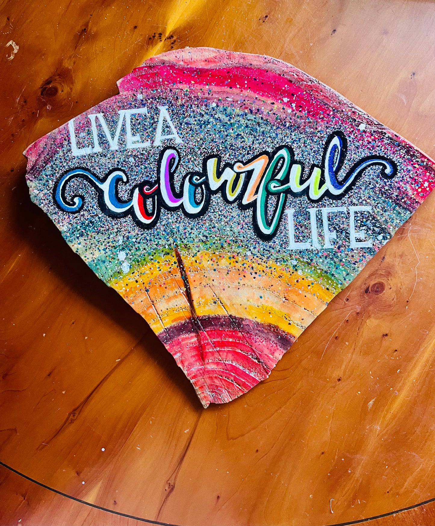 Wall art ‘live a colourful life’