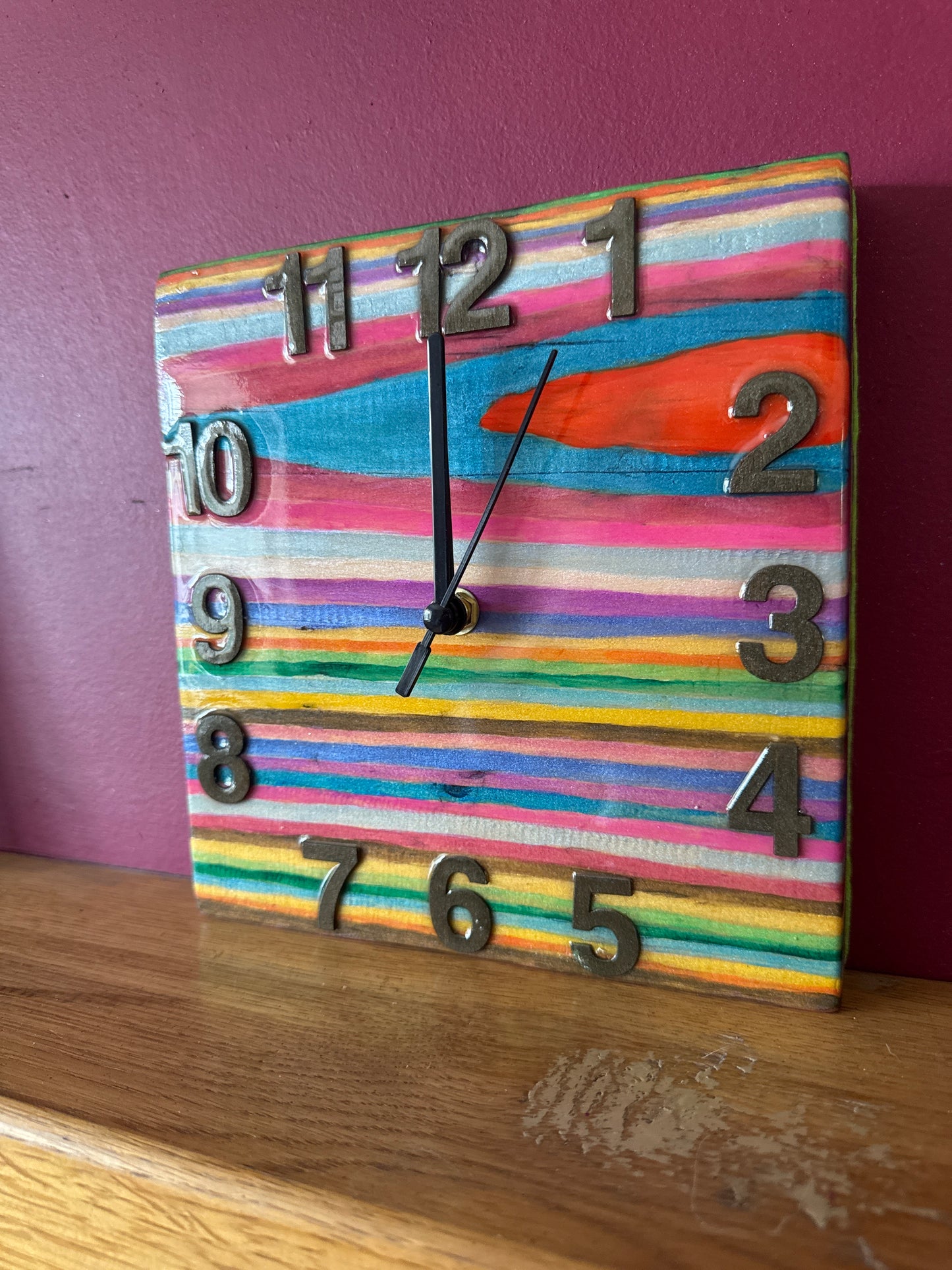 Colourblock clock