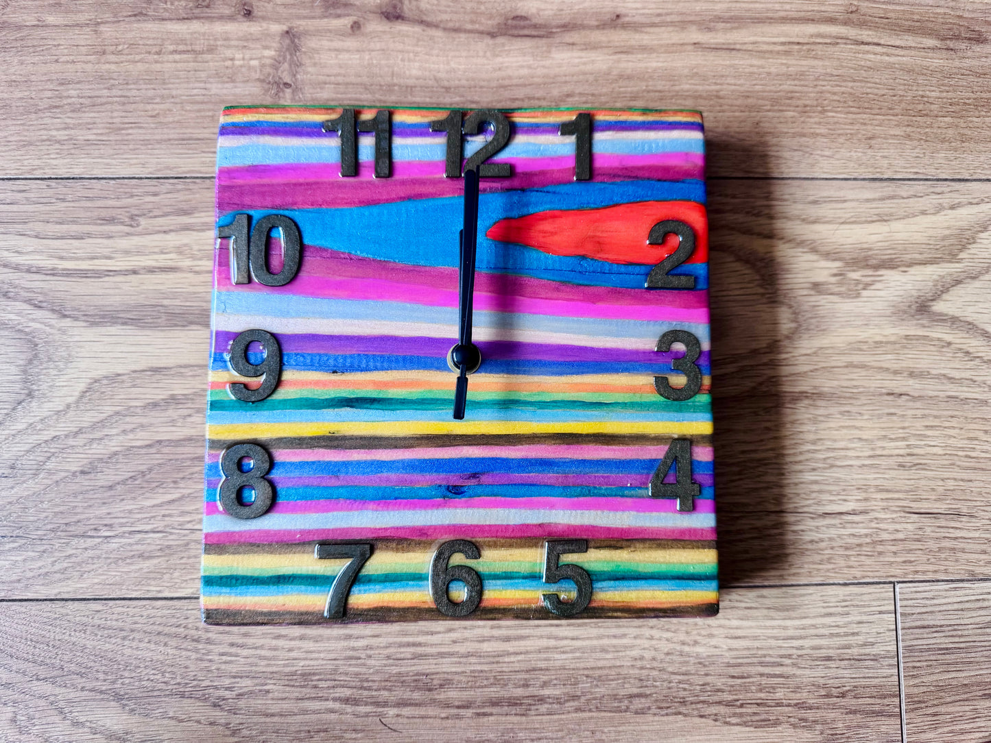 Colourblock clock