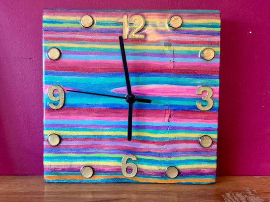 Colourblock clock