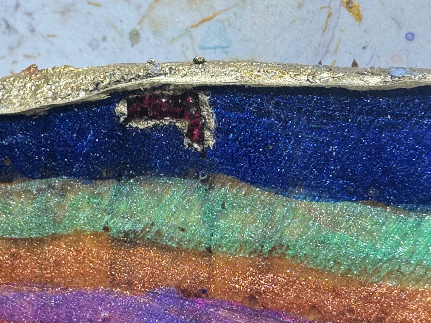 Large wooden epoxied plinth table centrepiece